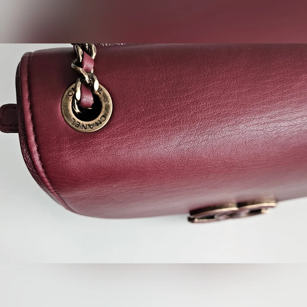 New Unused Chanel Bordeaux Coco Two-way Leather Bag